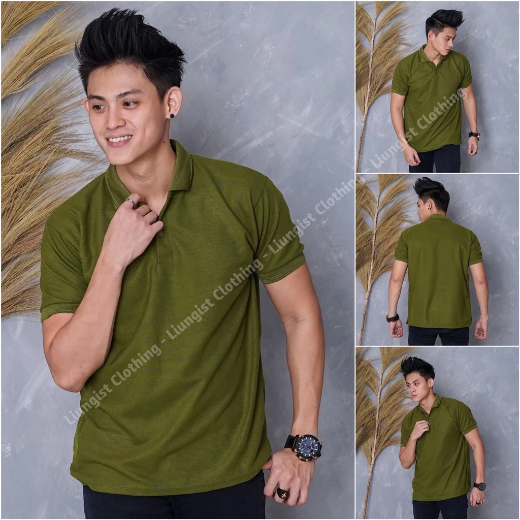 Kaos Polo | Kaos Kerah | Polo Shirt, Hijau Army