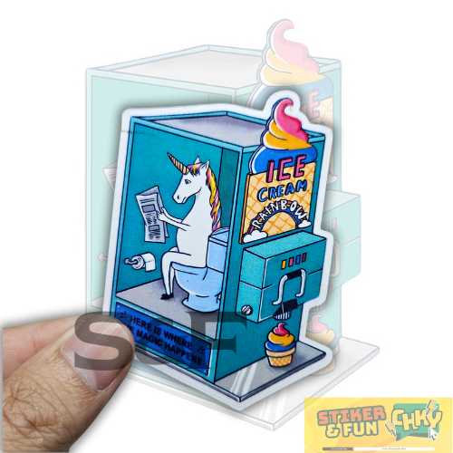 

Stiker Sticker Vinyl Laminasi ICE CREAM MACHINE HORSE