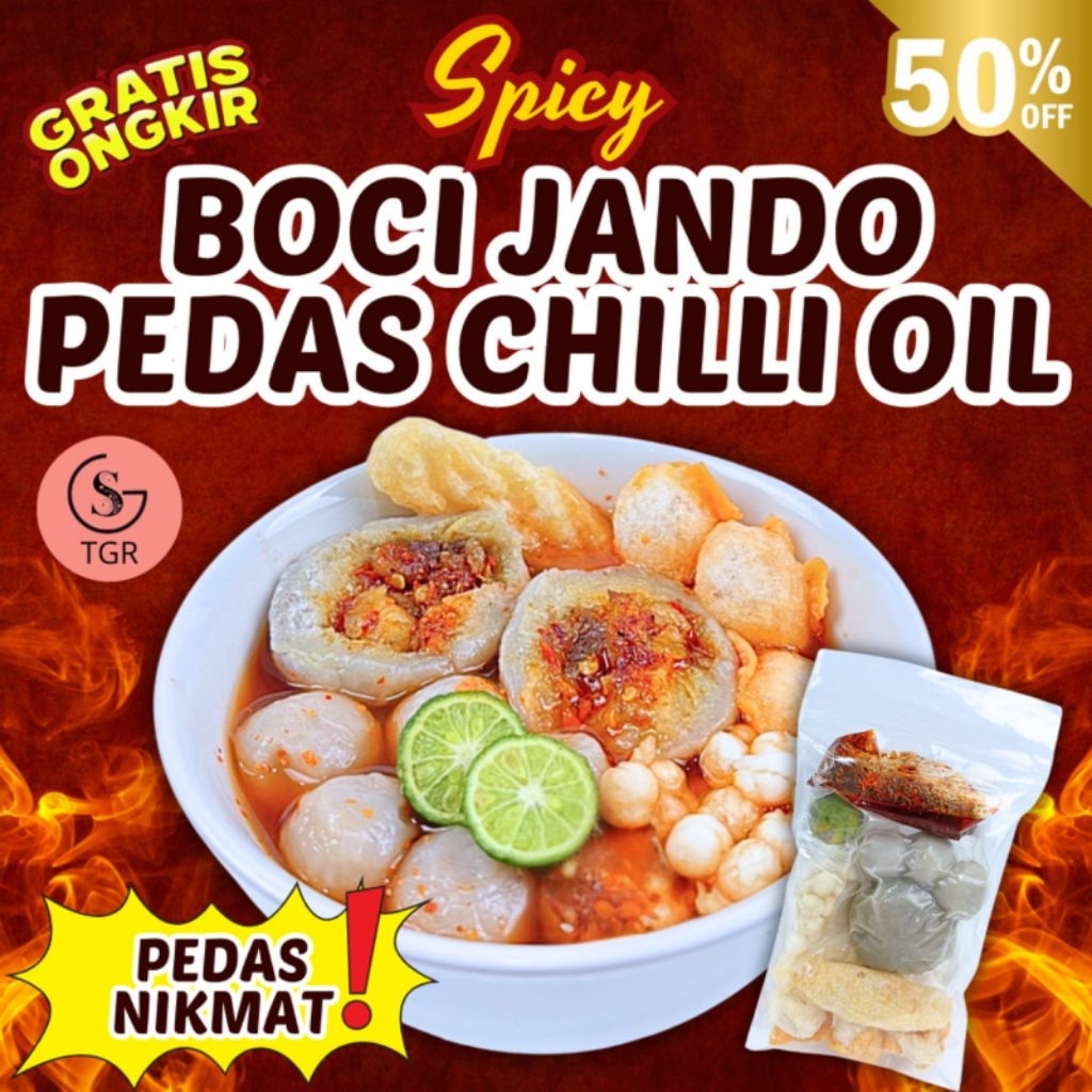 

CHILLI OIL 1 BUNGKUS BASO ACI JANDO PEDAS CHILLI OIL HOTPOT INSTAN