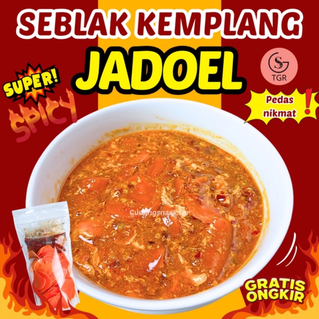 

1 BKS SEBLAK KEMPLANG KERUPUK JADOEL INSTAN FOOD MAKANAN PEDAS