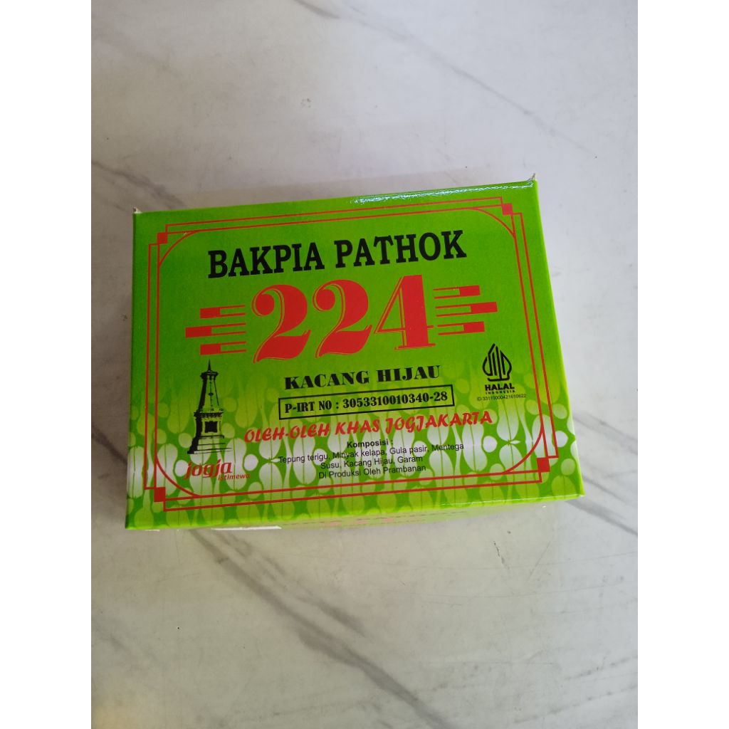 

Bakpia Pathok 224 kacang hijau