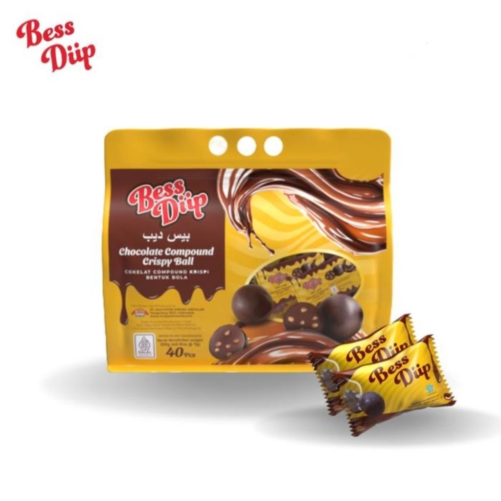 

Bess Diip Chocolate Crispy Ball 280 Gr (Isi 40.Pcs)