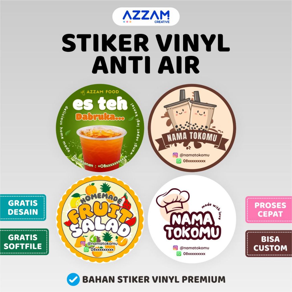 

STIKER VINYL / STIKER ANTI AIR / STIKER WATERPROOF / STICKER / STIKER LABEL / STICKER LABEL / LABEL CUSTOM