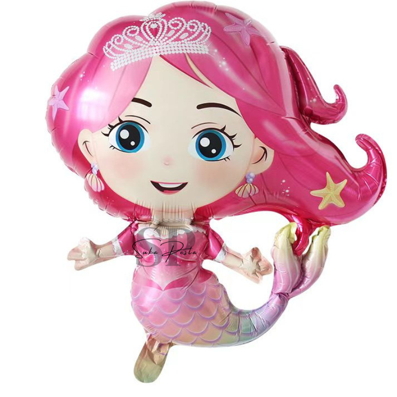 BALON FOIL MERMAID / BALON MERMAID TAIL / BALON EKOR MERMAID / BALON EKOR PUTRI DUYUNG / BALON PUTRI