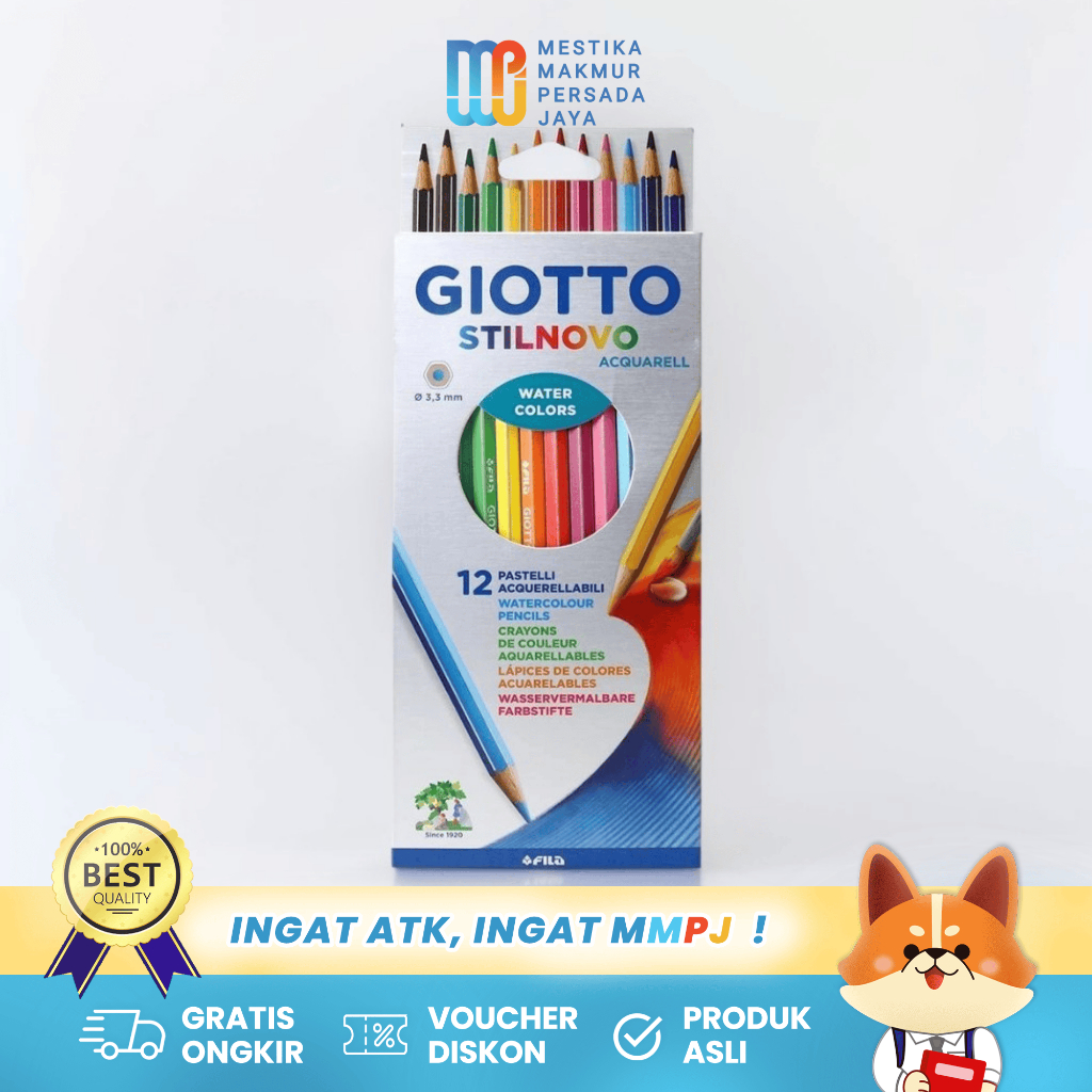 

Giotto Stilnovo Acquarell – Pensil Warna Watercolor Isi 12 Warna 255700