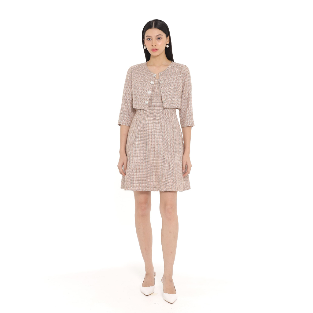 POSHTURE - Ashley Dress in Beige