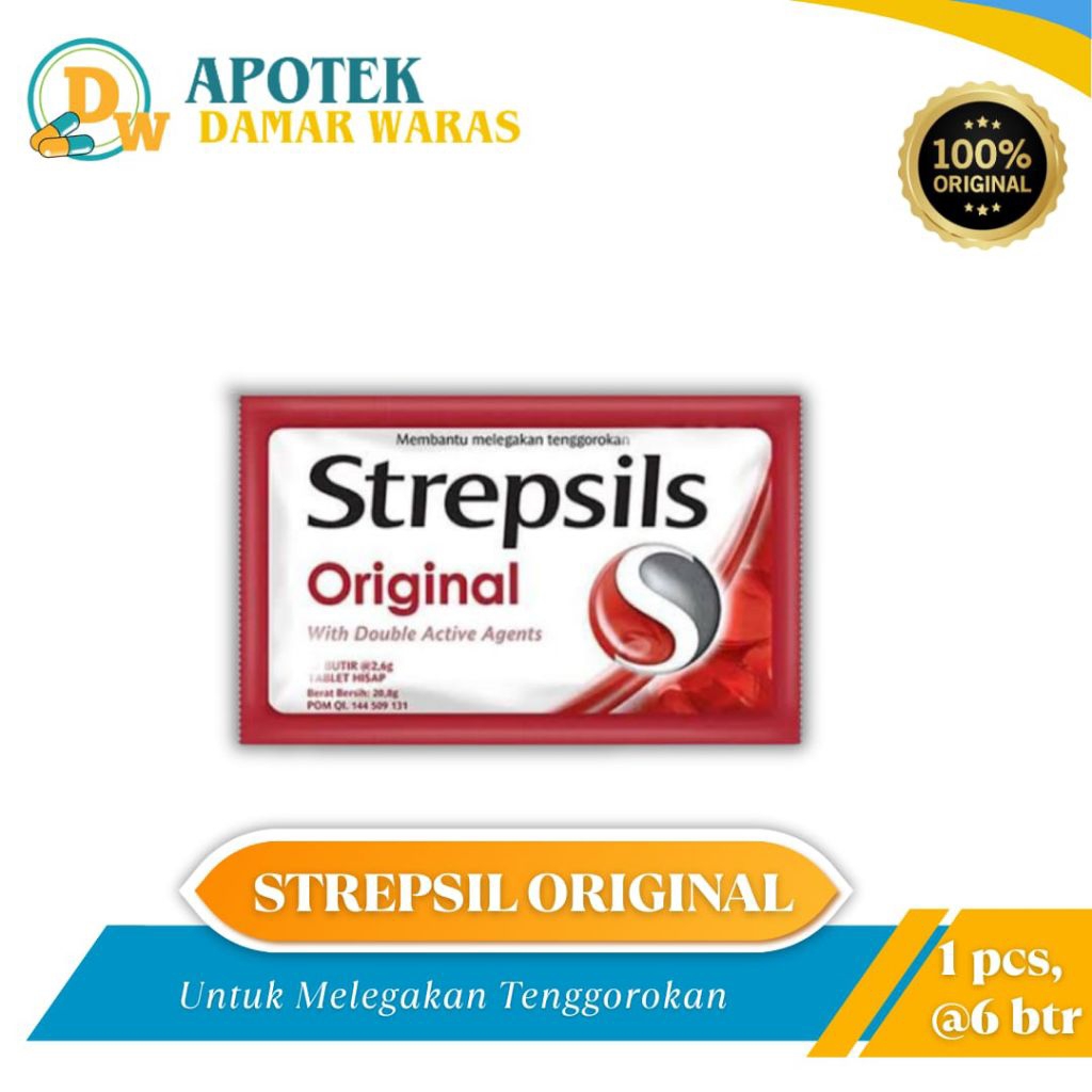 

Strepsils Original Pelega Tenggorokan 6 butir