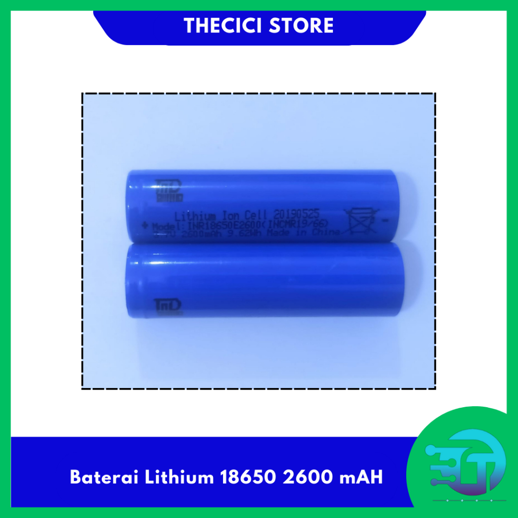 Baterai Lithium 18650 TnD 3,7 V 2600 mAh