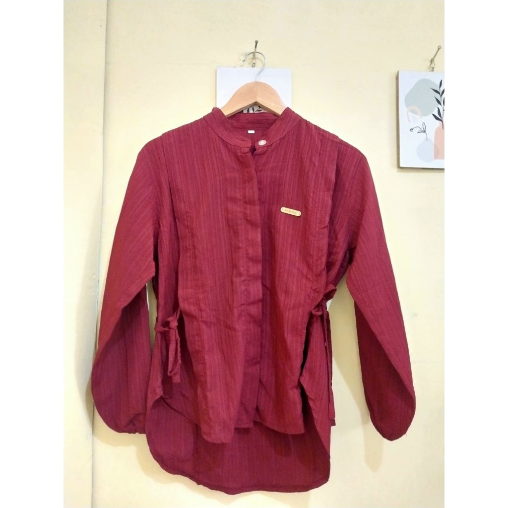 blouse merah maroon