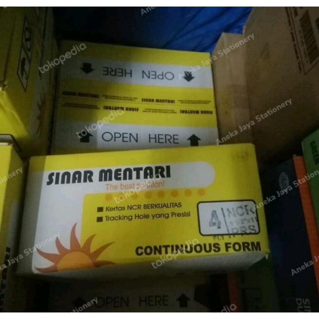 

continuous form 9.5x11, 4ply PRS (k4 PRS) warna sinar mentari