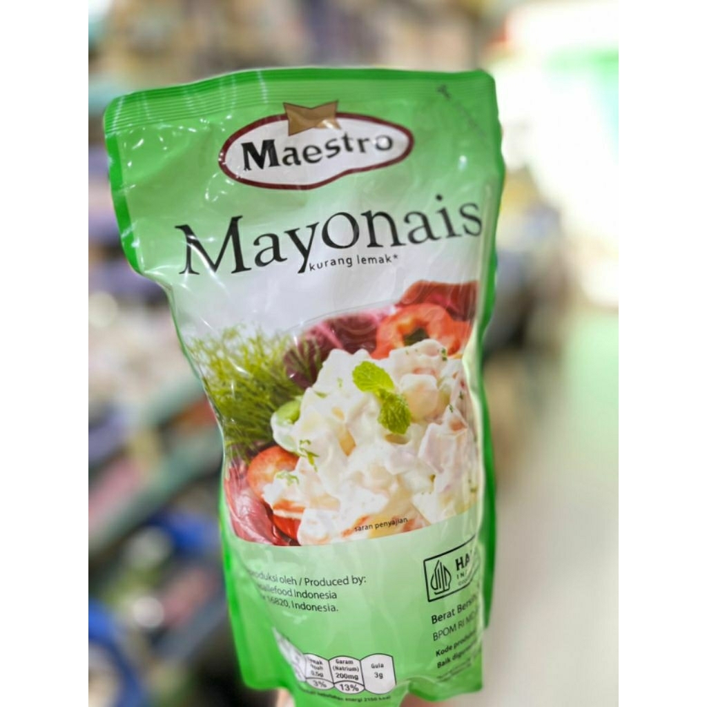 

Maestro Mayonaise 1kg / Saus Mayo / Saus Mayonaise Light Kurang lemak