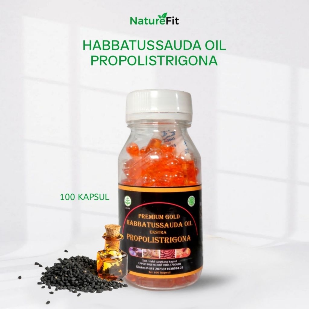 Habbatussauda Extra propolis Trigona 100 kapsul | Innature | Habbatussauda oil | Promil | Premium Go