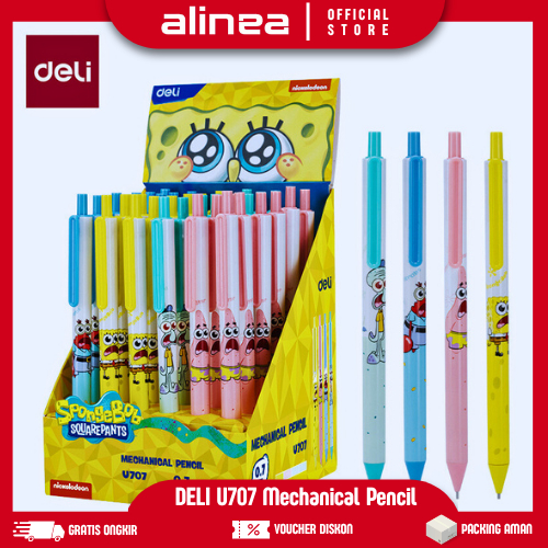

DELI Pensil mekanik 0.7 seri spongeboab U707 / Pensil mekanik