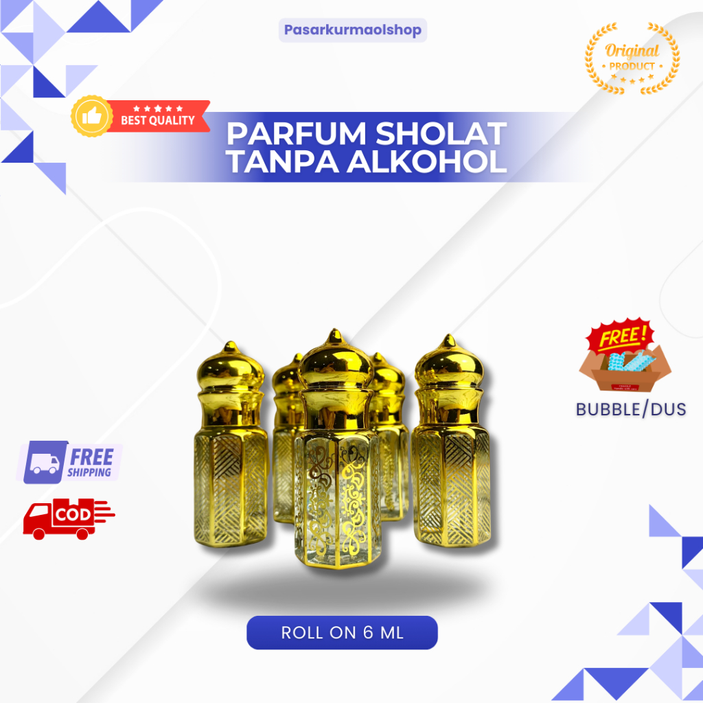 Parfum Elbanafaq 6 ML Roll On Kubah Emas Arabian Series Original Tidak dengan Box