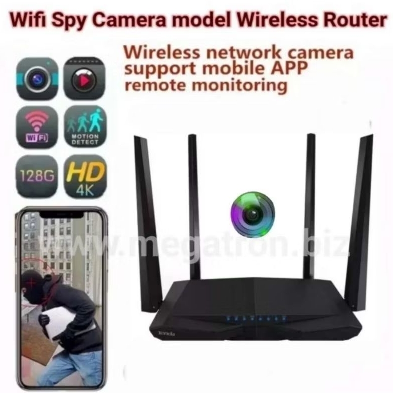 Wifi spy Camera model wireless router - pantau live dari mana saja - support Android/iOS