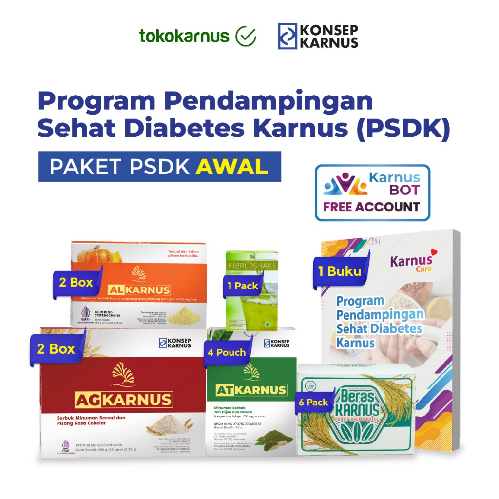 Paket PSDK Awal 30 Hari Konsep Karnus, Program Sembuh Diabetes Karnus