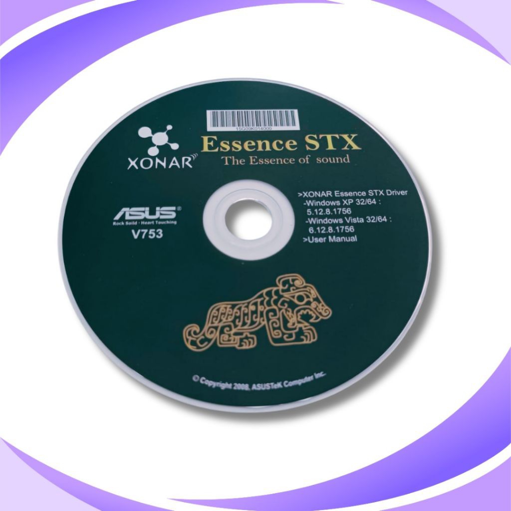 CD/DVD instalasi driver dan manual untuk kartu suara (sound card) ASUS Xonar Essence STX
