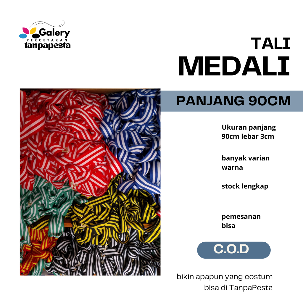 

tali medali ready siap pakai - tali mendali costum