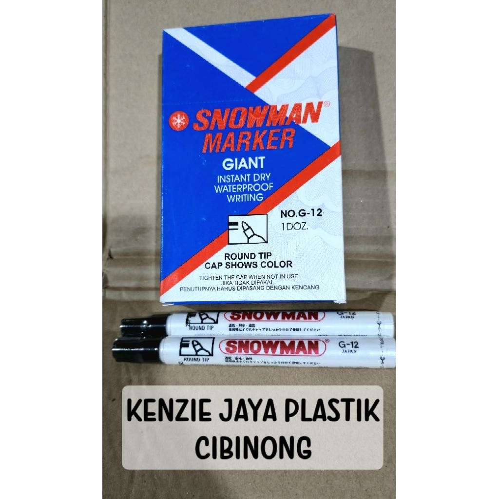 

Spidol Snowman PERMANENT Marker HITAM ( HARGA PER 1 KOTAK )