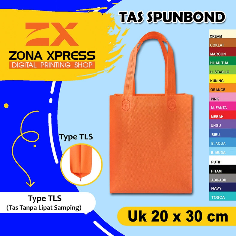 

tas kain spundbond isi 12 pcs ukuran 20x30