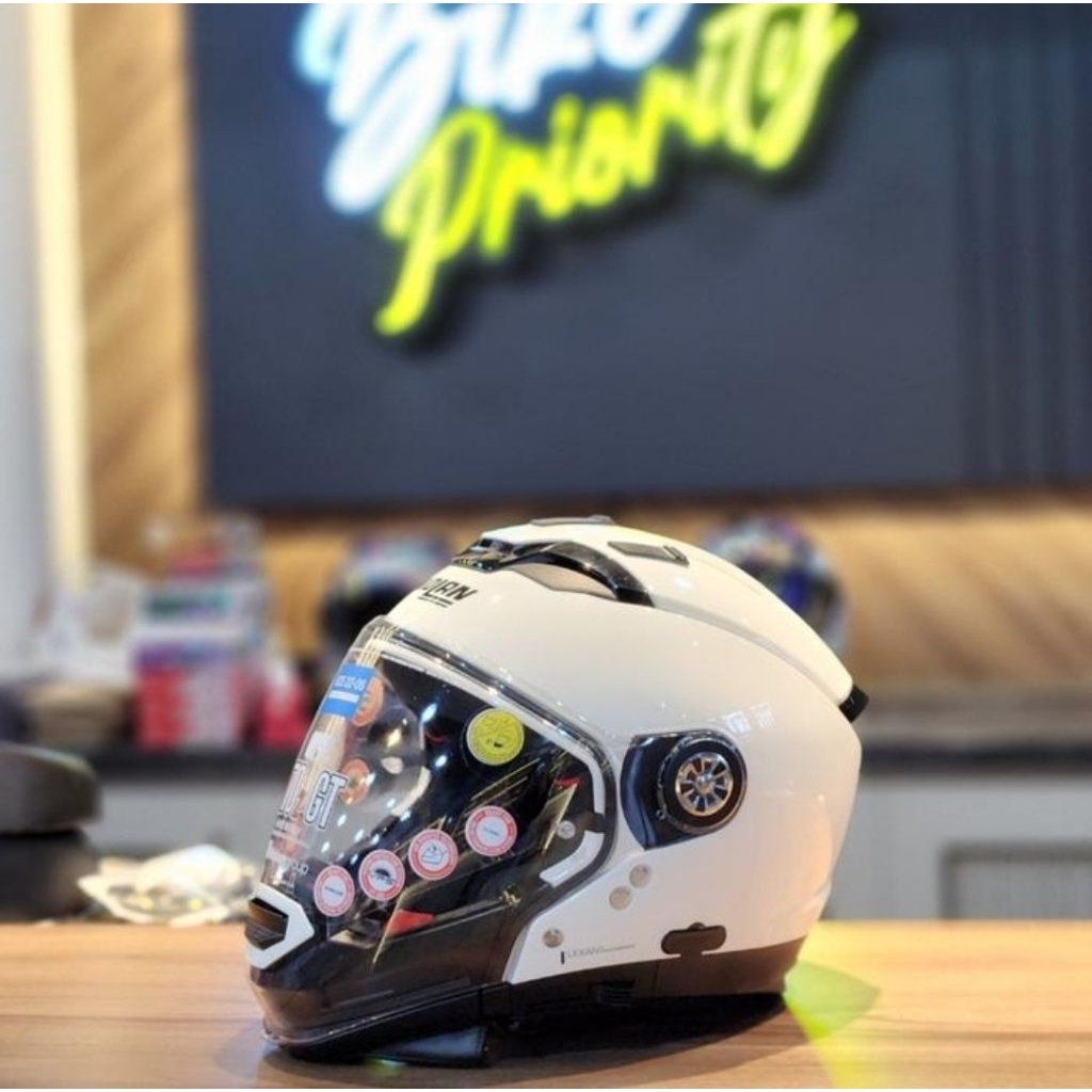 NOLAN N70 2GT 05 Classic N COM Metal White Helm Modular Barang Second