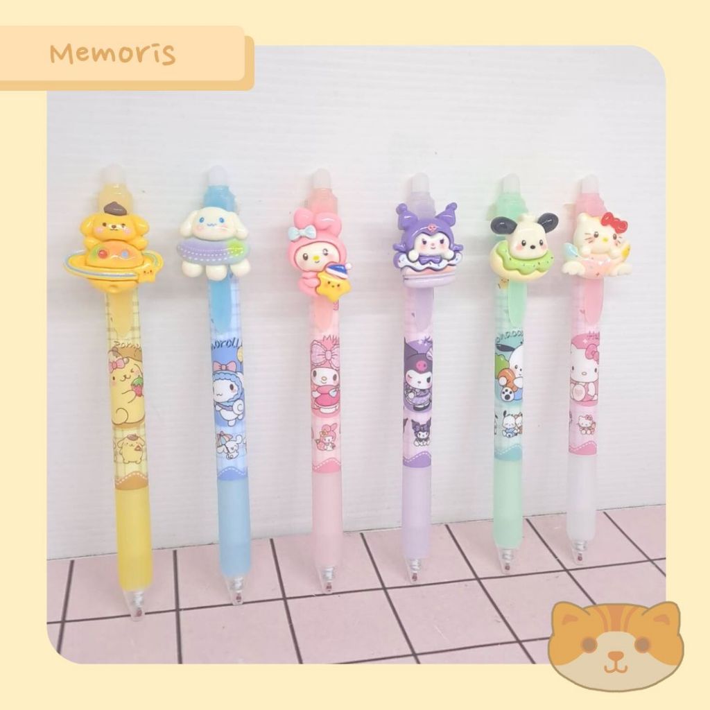 

Bolpen Pena Gel Pen Cetekan Akrilik Kuromi Melody Hello Kitty Pompompurrin Pochacco Cinnamoroll
