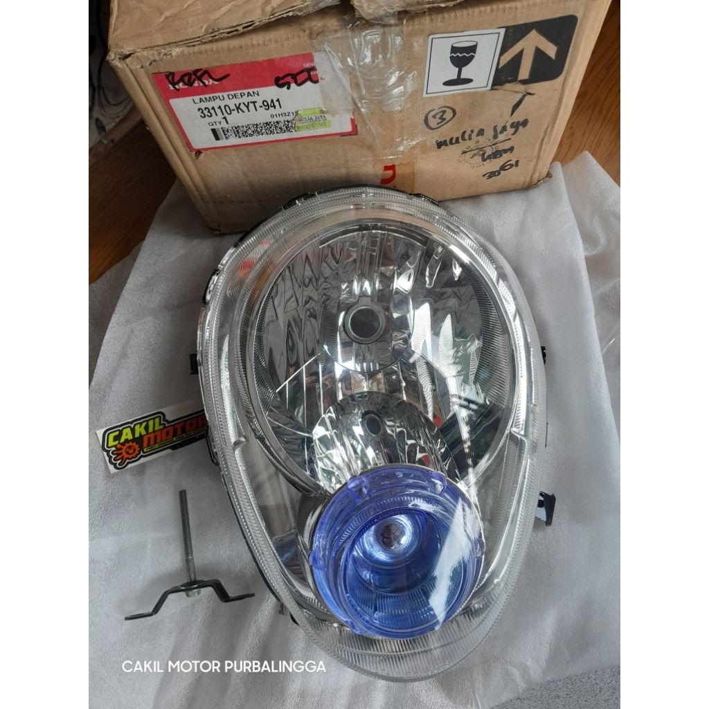 reflektor lampu depan honda scoopy scopy karbu original AHM