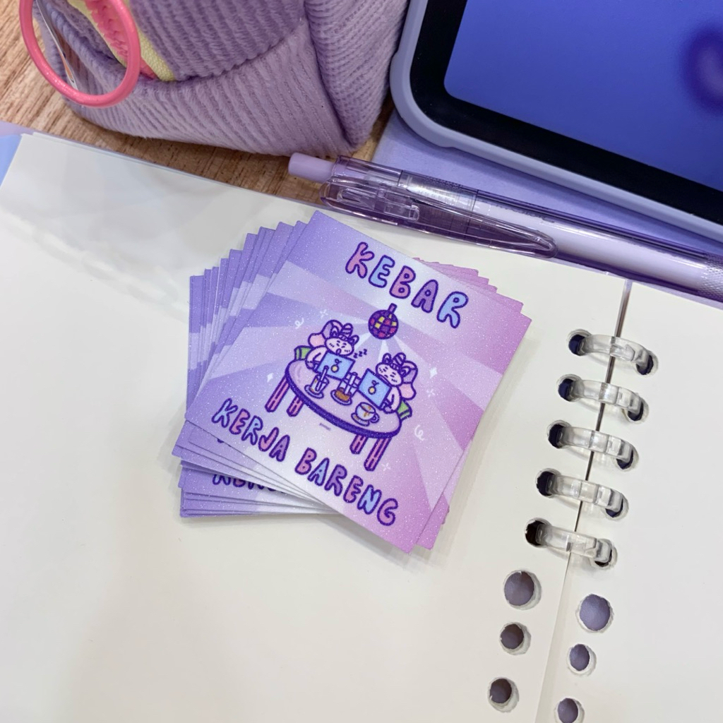 

kebar (kerja bareng) die cut sticker