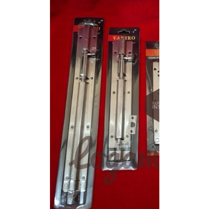 Kunci slot pintu chrome 10" (25cm) vaniro / kunci slot 10" (25cm) vaniro / panjang slot pintu 25cm G