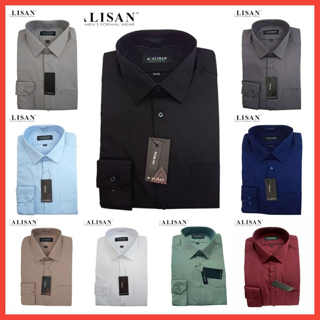 Kemeja Alisan Jumbo / Kemeja Alisan Sage Green / Alisan Slimfit Lengan Panjang / Kemeja Alisan Lenga