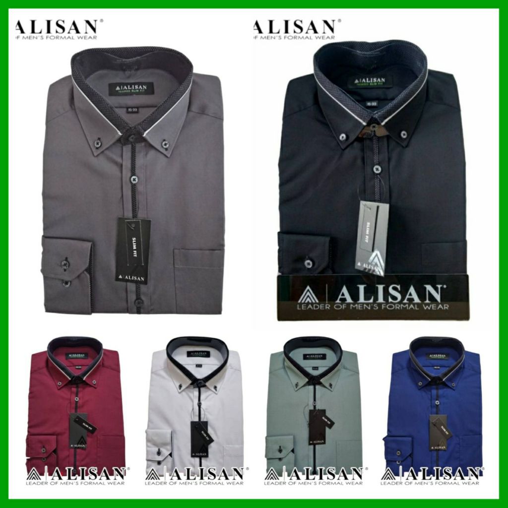 Kemeja Alisan Motif / Kemeja Alisan Slim Fit / Alisan Batik / Alisan Putih / Kemeja Alisan Lengan Pa