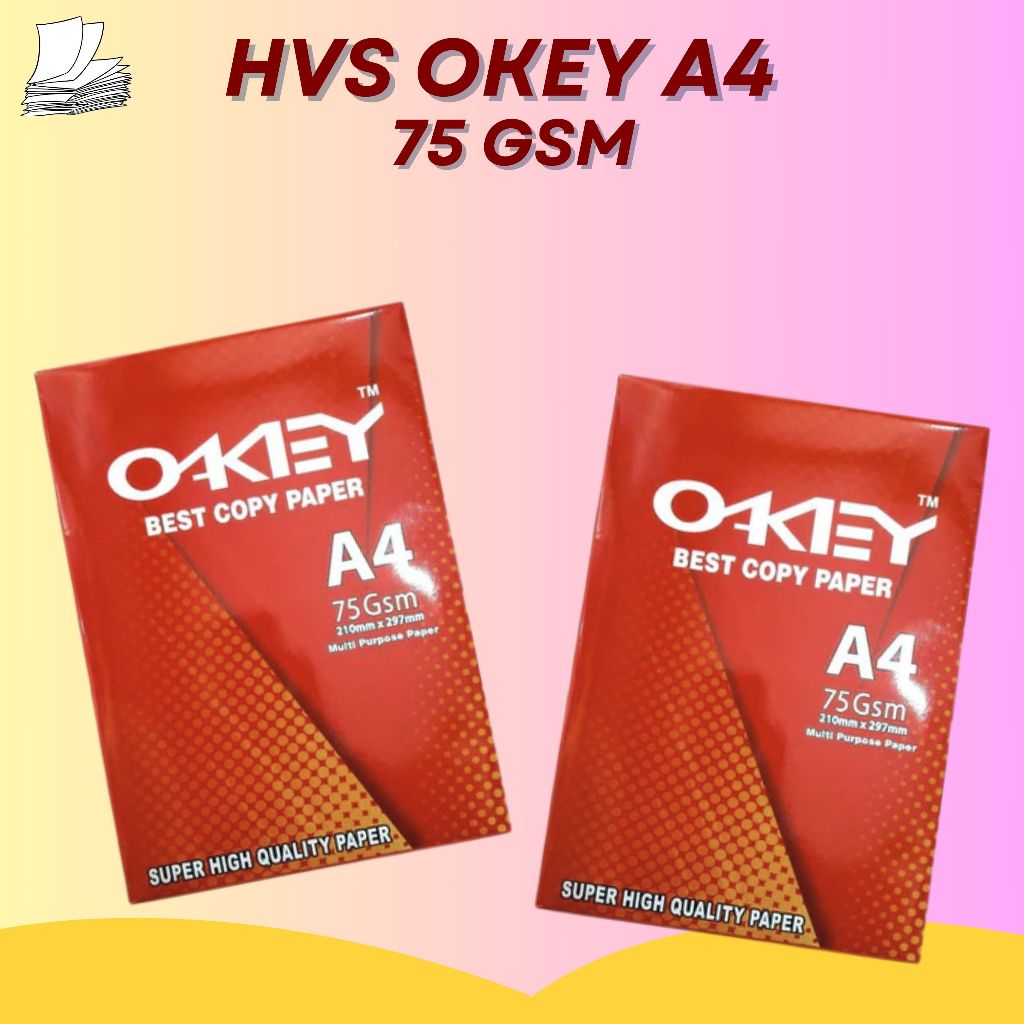 

Hvs OKEY 75 Gsm Ukuran A4 Copy Paper OKEY 1 Rim Isi 500 Lembar