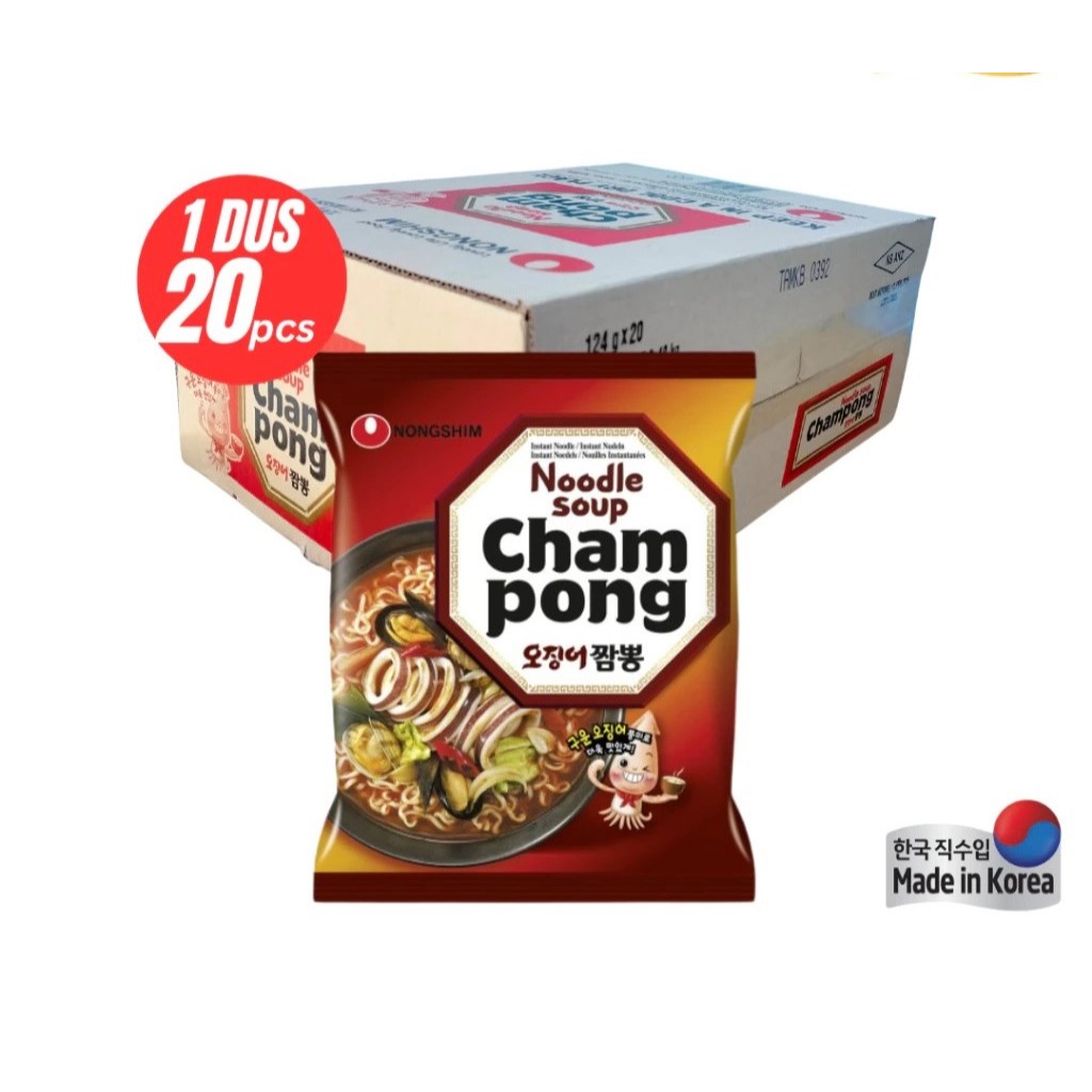 

[1 DUS] NONGSHIM MIE CHAMPONG 124gr - MIE KUAH RASA CUMI CUMI [MIE IMPORT KOREA]