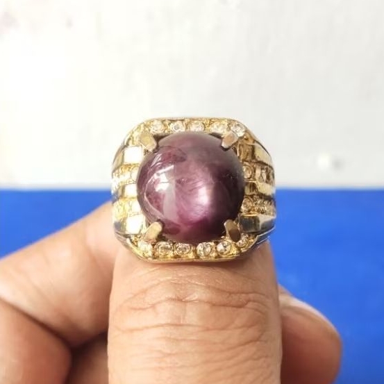 cincin batu akik Ruby daging