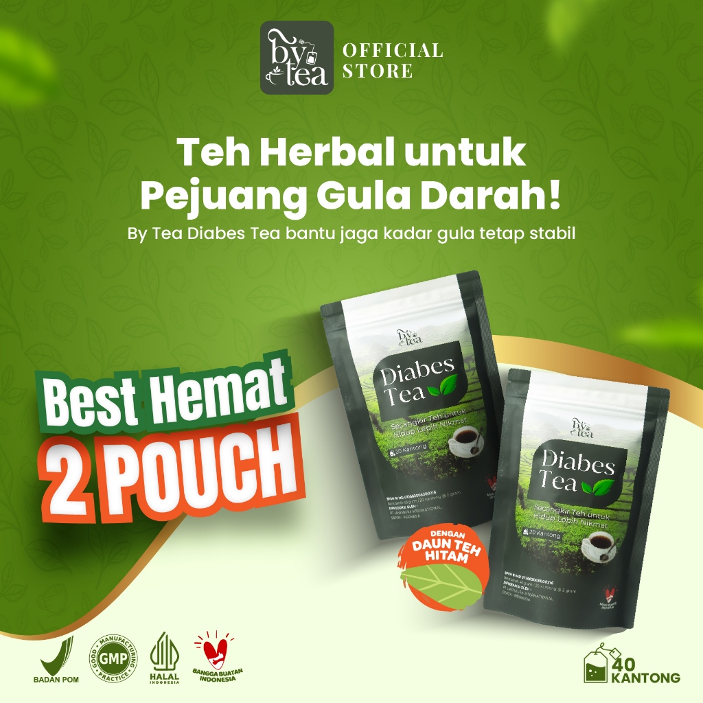 

Bytea - Bundling 2 Pouch Teh Diabes Tea Ramuan Herbal Alami Untuk Diabet Diabetes Gula Darah Tinggi