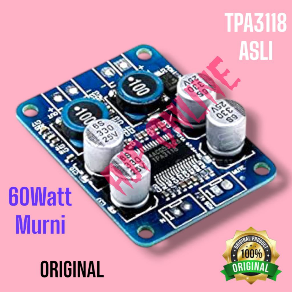 Power Amplifier 60Watt Mono class D TPA3118 ASLI HW327