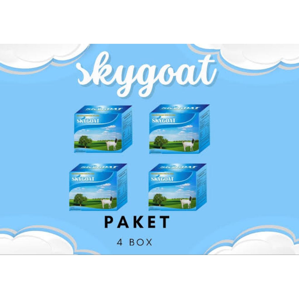 

skygoat 4 box 40 sachet susu kambing etawa sky goat