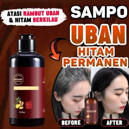Shampoo Penghitam Rambut Uban Permanen 100% Original