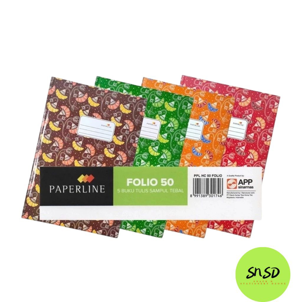 

Buku Paperline Folio hard cover isi 50 lembar
