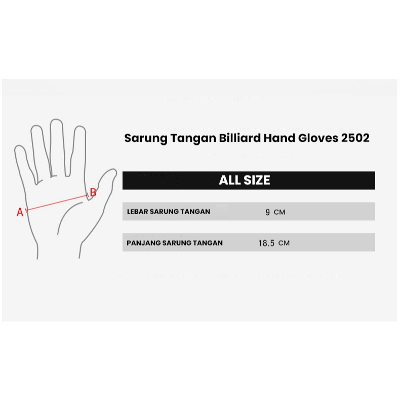 hot sale sarung tangan billiard hand gloves 2502 billiard gloves