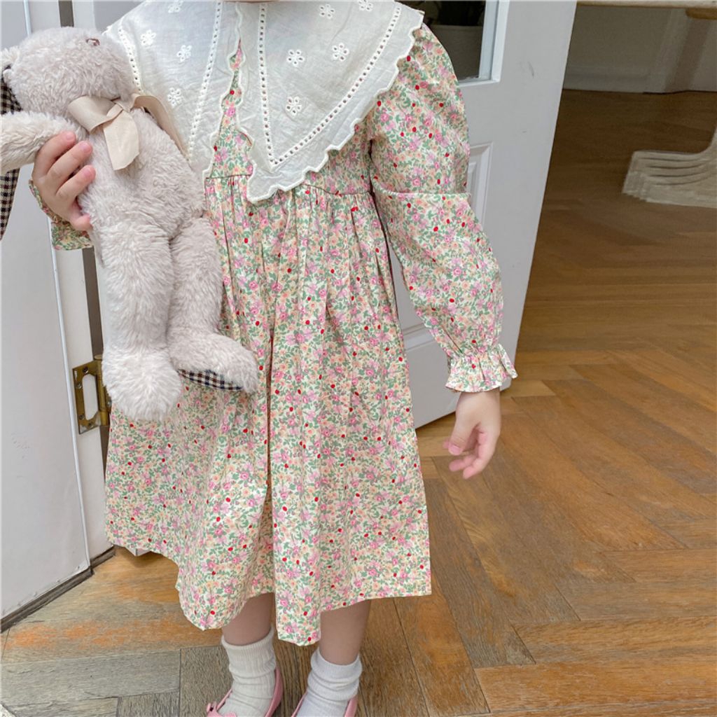 Hnz Kasacima-Amella vintage dress //dress anak import//dress anak sailor korea