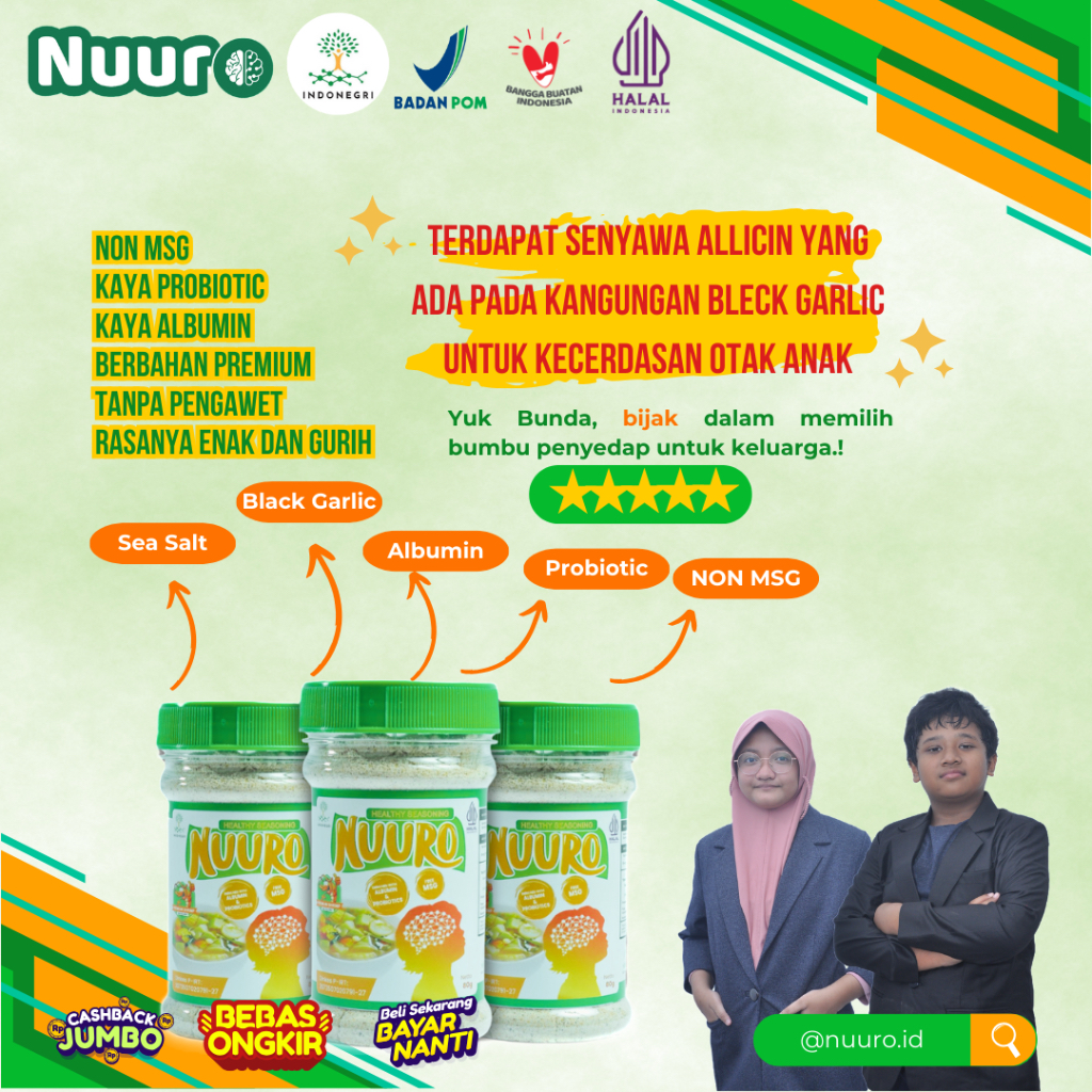 

Bumbu NURO Natural NON MSG | Cocok untuk MPASI, Anak, Diet & Masakan Harian