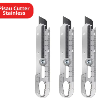 

Pisau Cutter Stainless Besar 9 IN1 / Sliding Knife Cutting Tool / Alat Pemotong Kertas