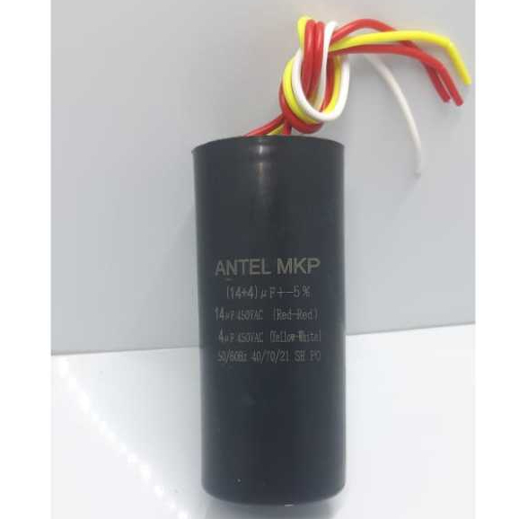 Capacitor / Kapasitor bulat 4p 14+4uf 450v ANTEL MKP