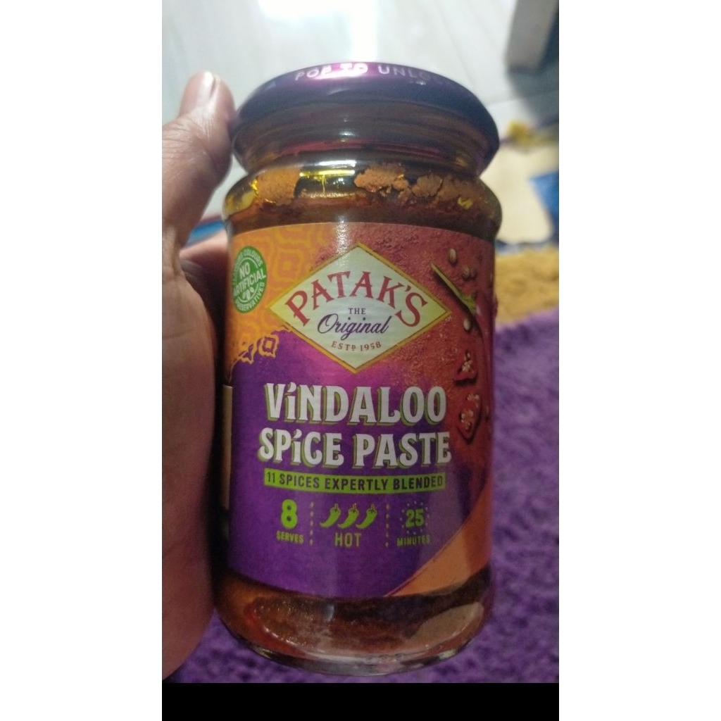 

Patak Patak's Vindalo spice paste bumbu masak India 300gr