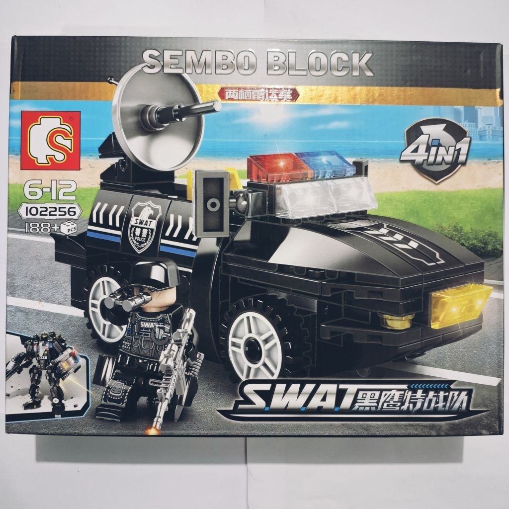 Mainan Buildung Blocks Kendaraan Mobil Swat Sembo Block