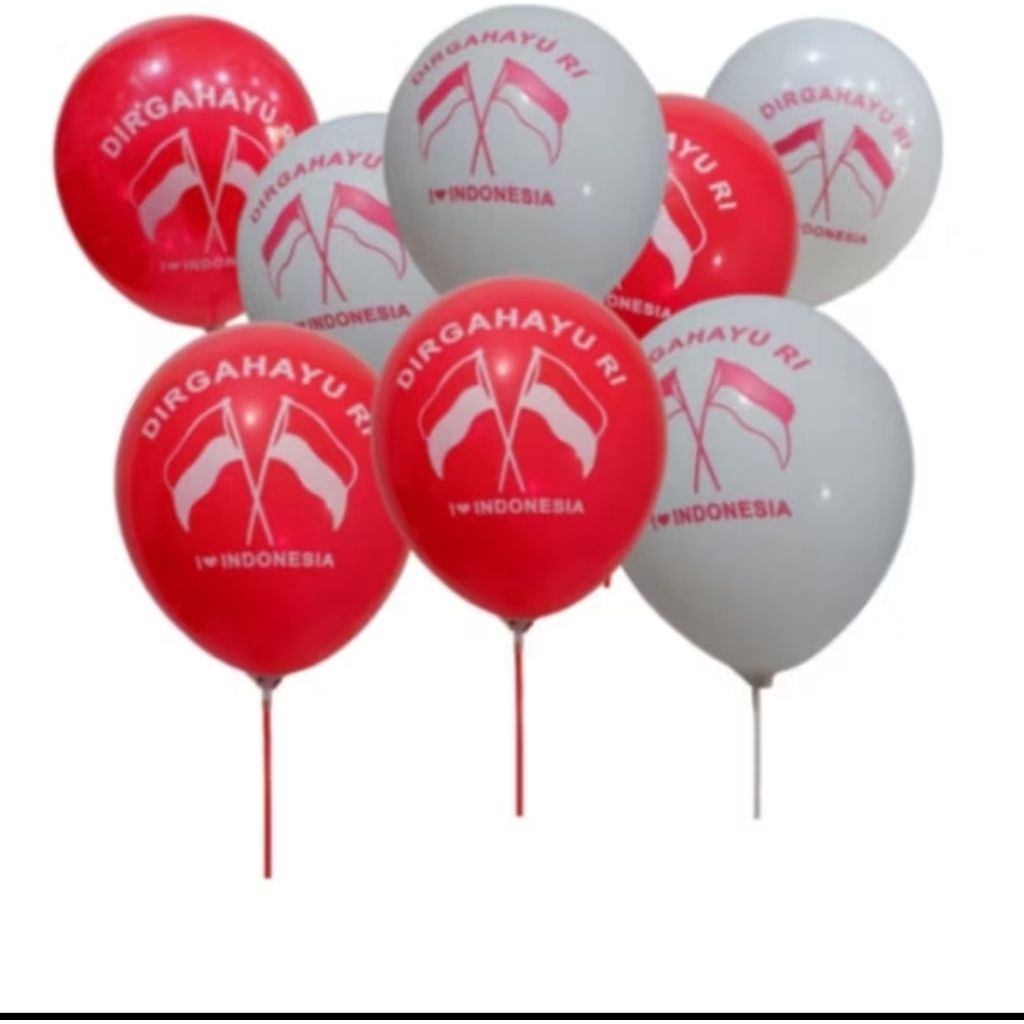 BALON 12 inch  DIRGAHAYU RI MERK YUHANG