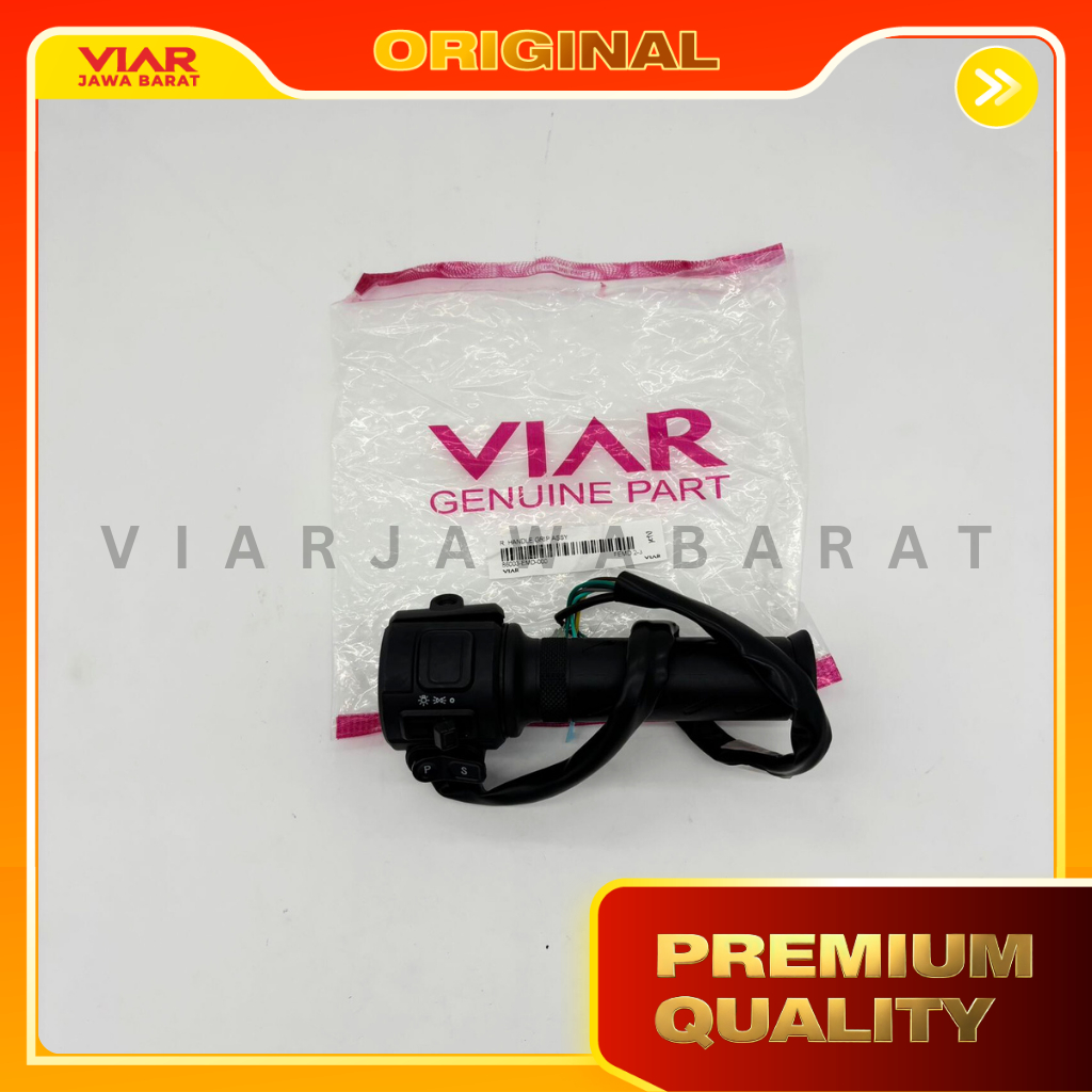 Grip Gas Motor Listrik Viar NX / Grip Kanan Gas Viar NX / Handle Grip Assy Viar NX / Sparepart Origi
