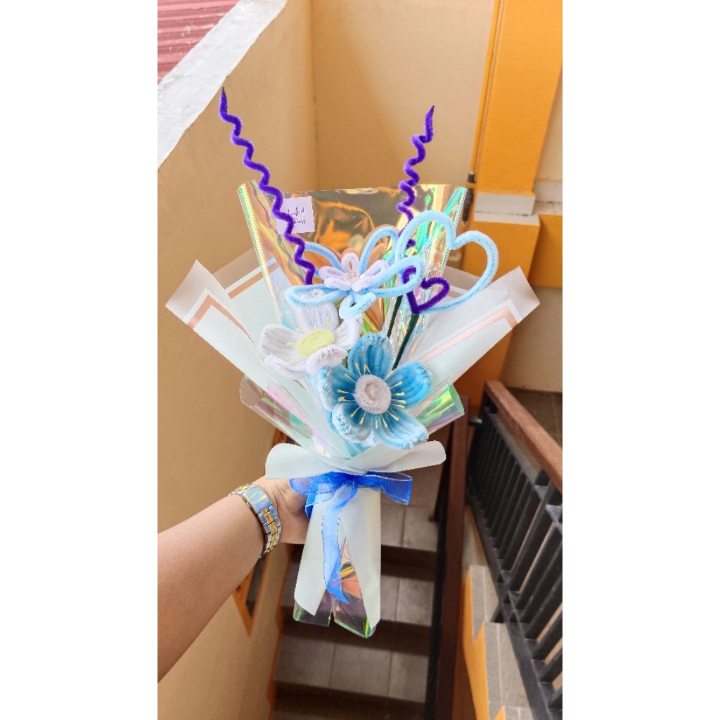 buket bunga buket lucu buket kawat bulu bunga kawat bulu