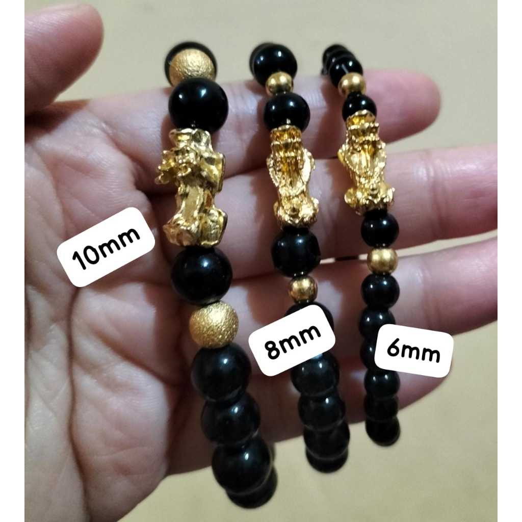 KUALITAS SUPER GELANG PIXIU IMPORT FULL HITAM/GELANG FENG SHUI PIXIU / MANTRA / KEBERUNTUNGAN /